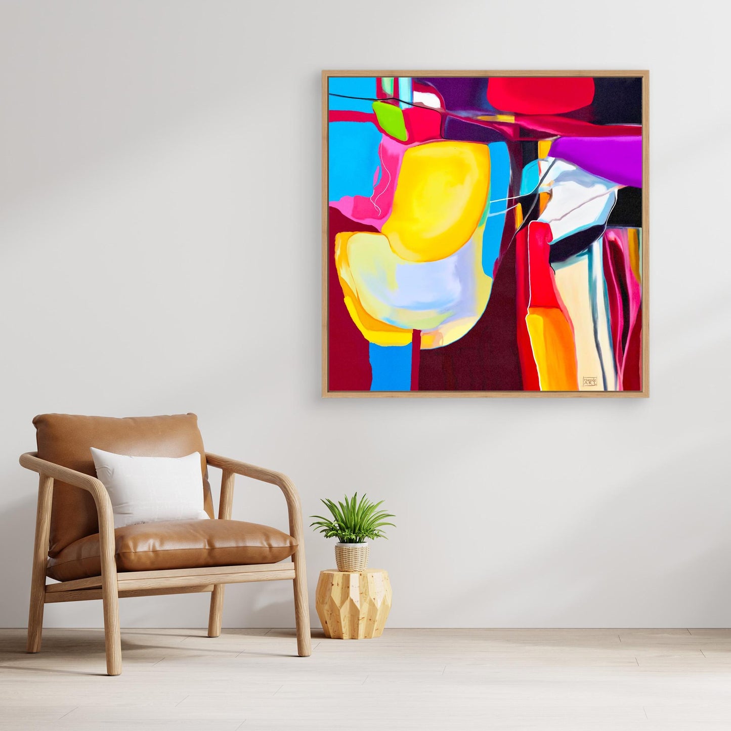 Yellow chair, et abstrakt bilde for ditt hjem