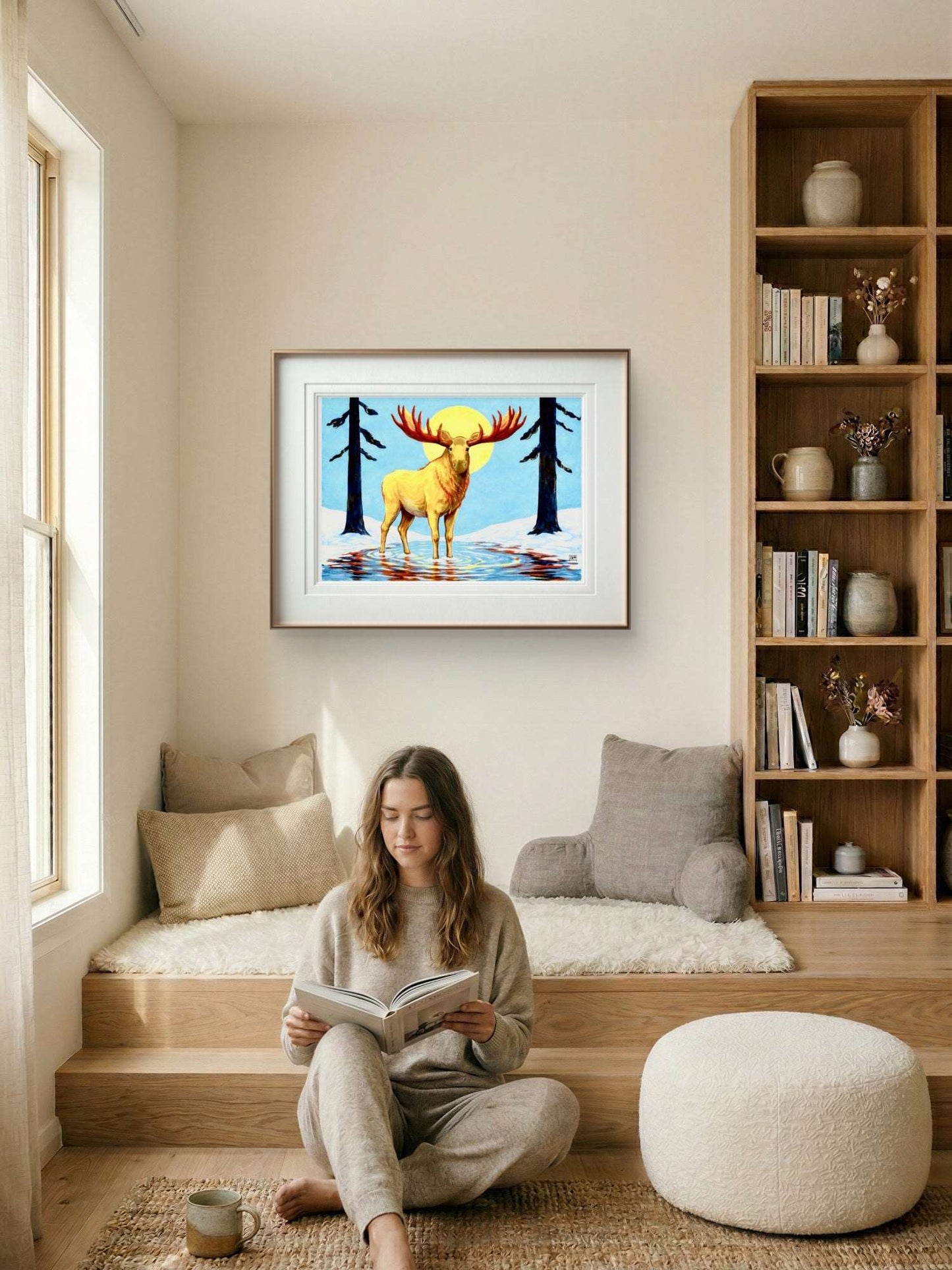 Gyllen Elg – Nordisk Naturkunst Kunstprint