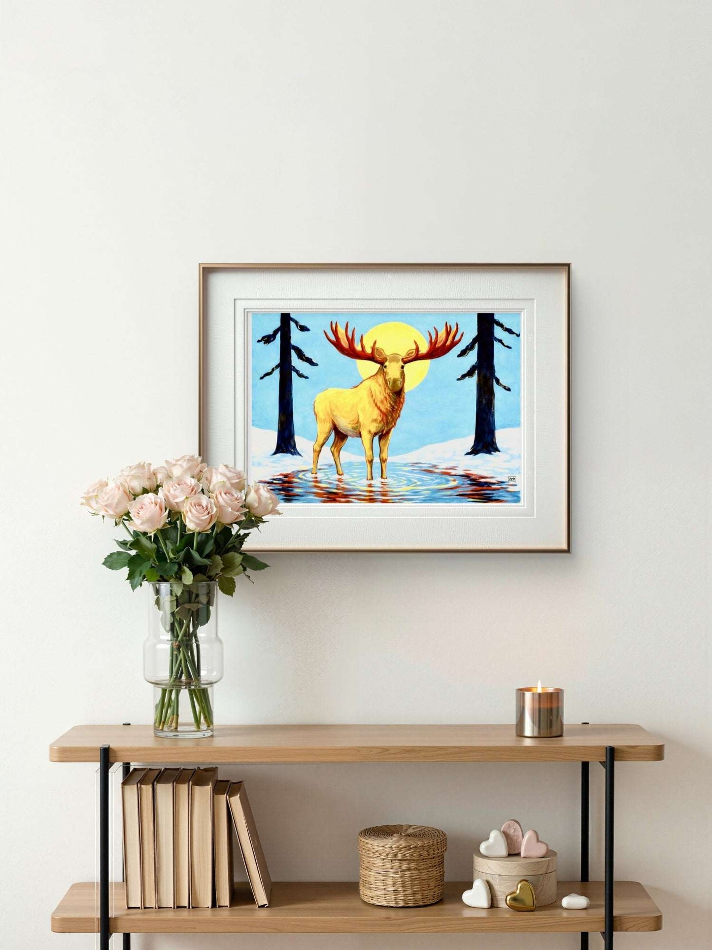 Gyllen Elg – Nordisk Naturkunst Kunstprint
