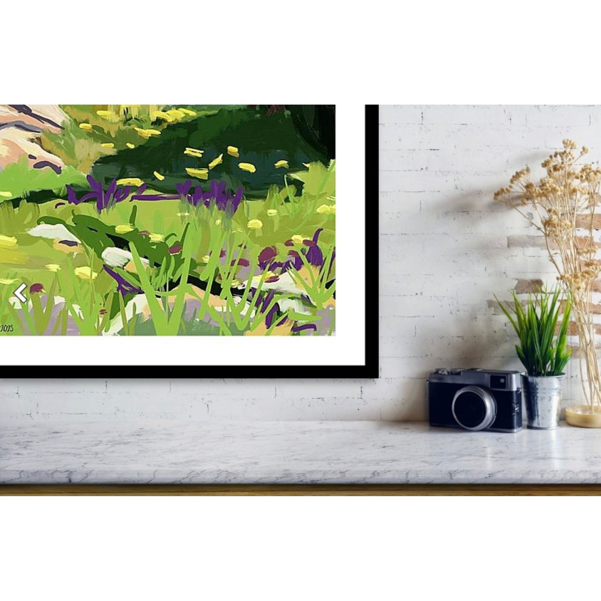 Hvitt hus i skogen detalje - HareideART