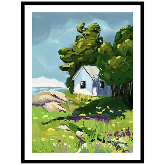 Hvitt hus i skogen - HareideART