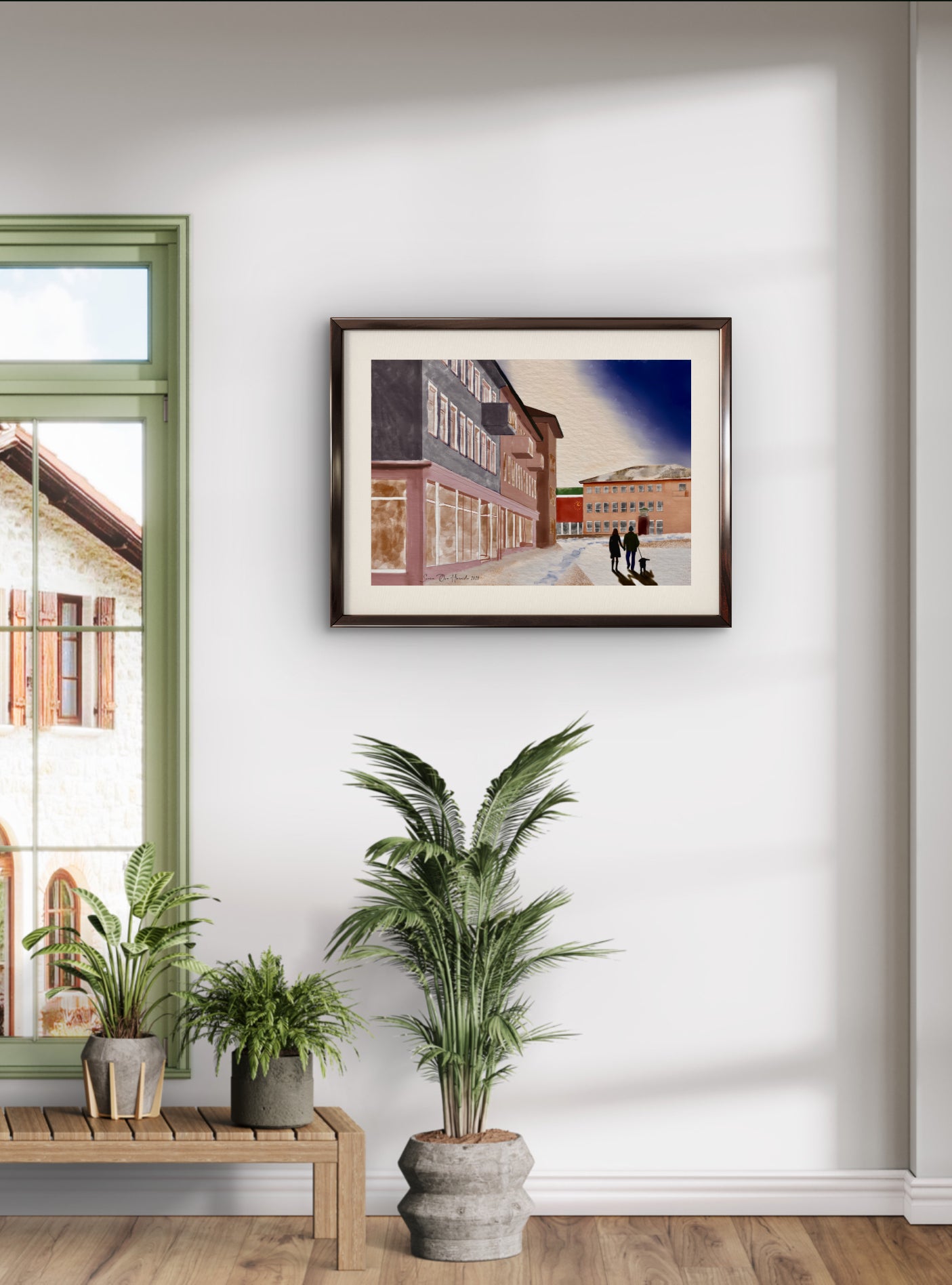 Gate 2 - Dronningens gate   Giclee trykk HareideART