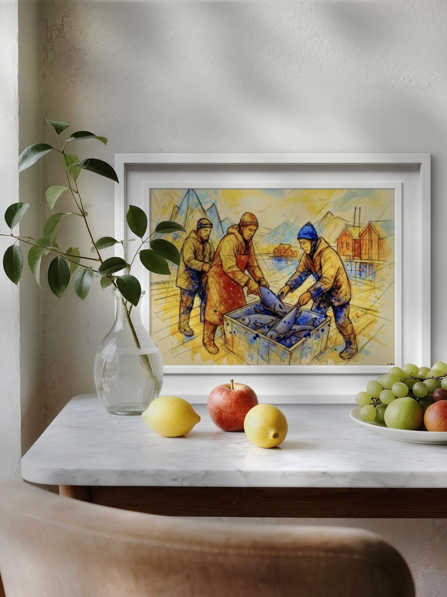 Kystliv i Arbeid – signert giclée-trykk