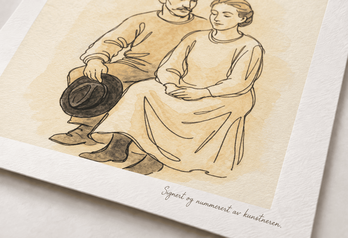 Rallartid – detaljbilde 3, giclée-trykk av HareideART