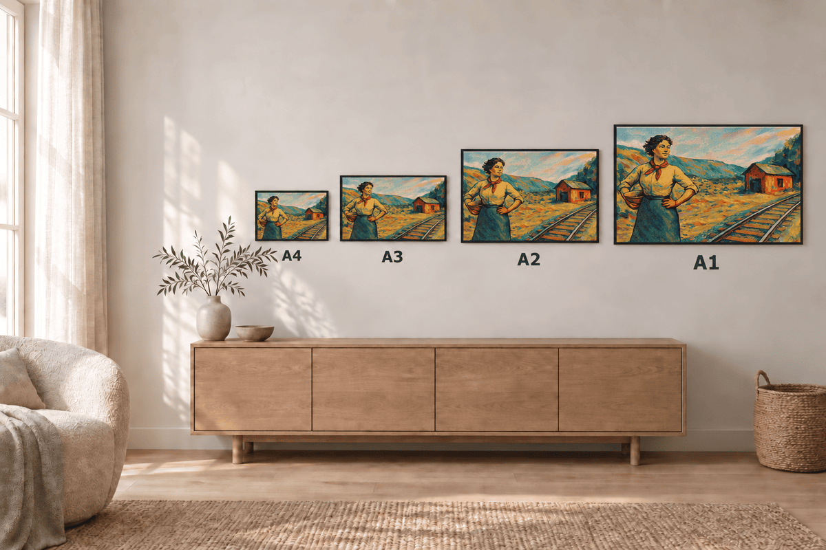 Svarta Bjørn – rallarliv – presentasjonsbilde 2, giclée-trykk, størrelser