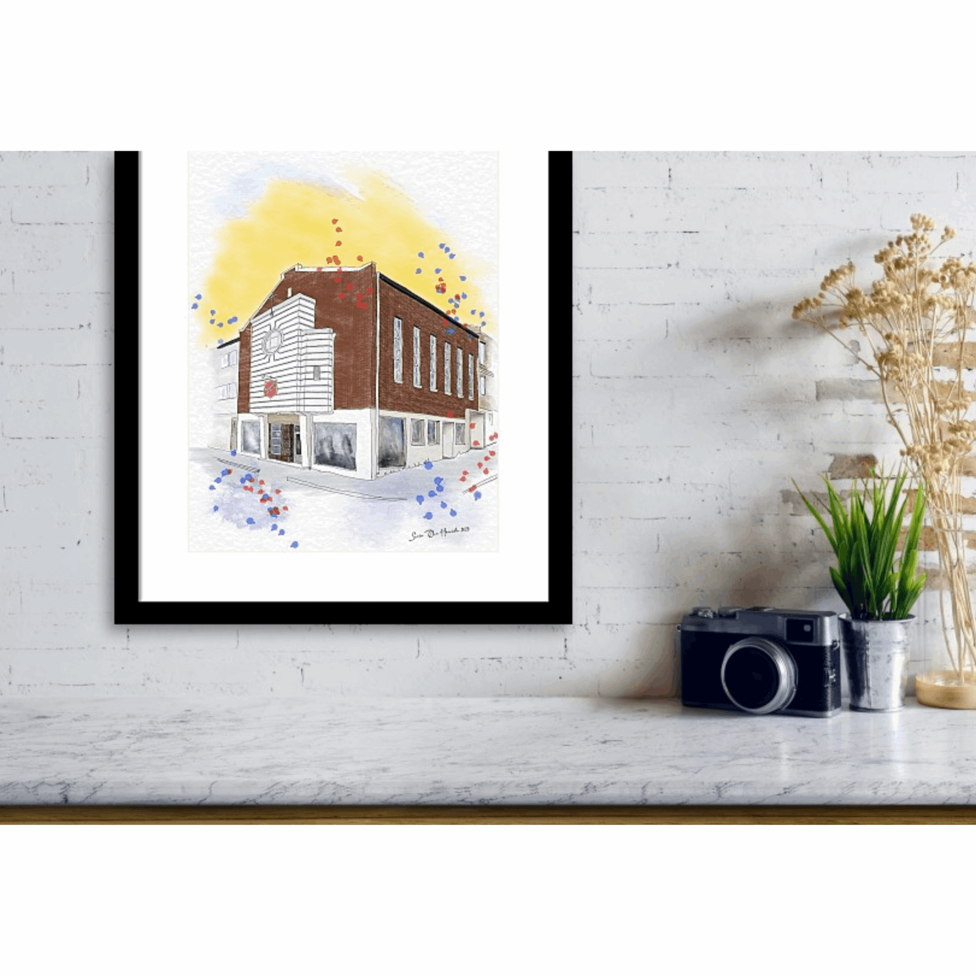 Illustrasjon av Baptisten bygning i Narvik - detaljer