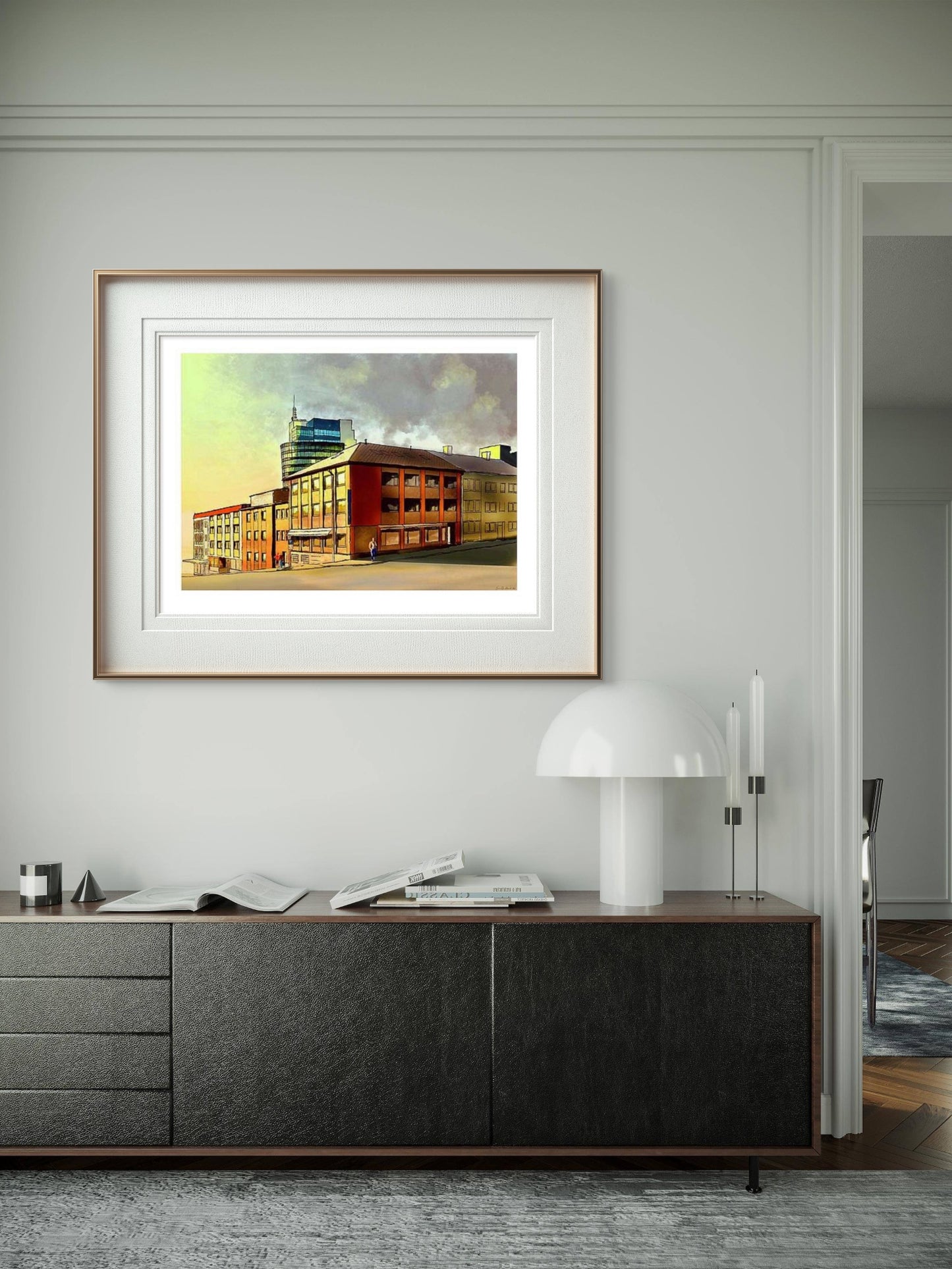Fremoverbygget og Nordstjerna – Narvik kunstprint-1