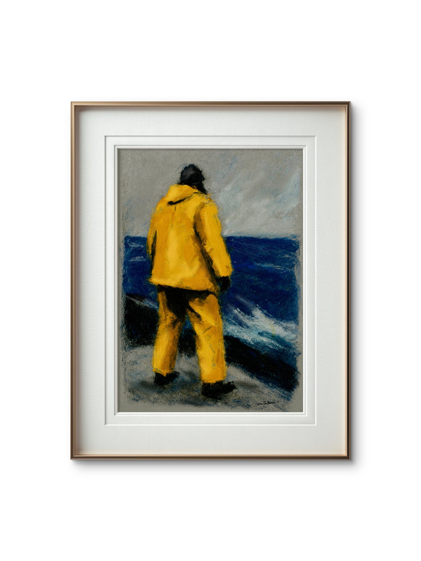 Kunstnerisk abstrakt komposisjon med tekstur og malerisk uttrykk – moderne kunstprint