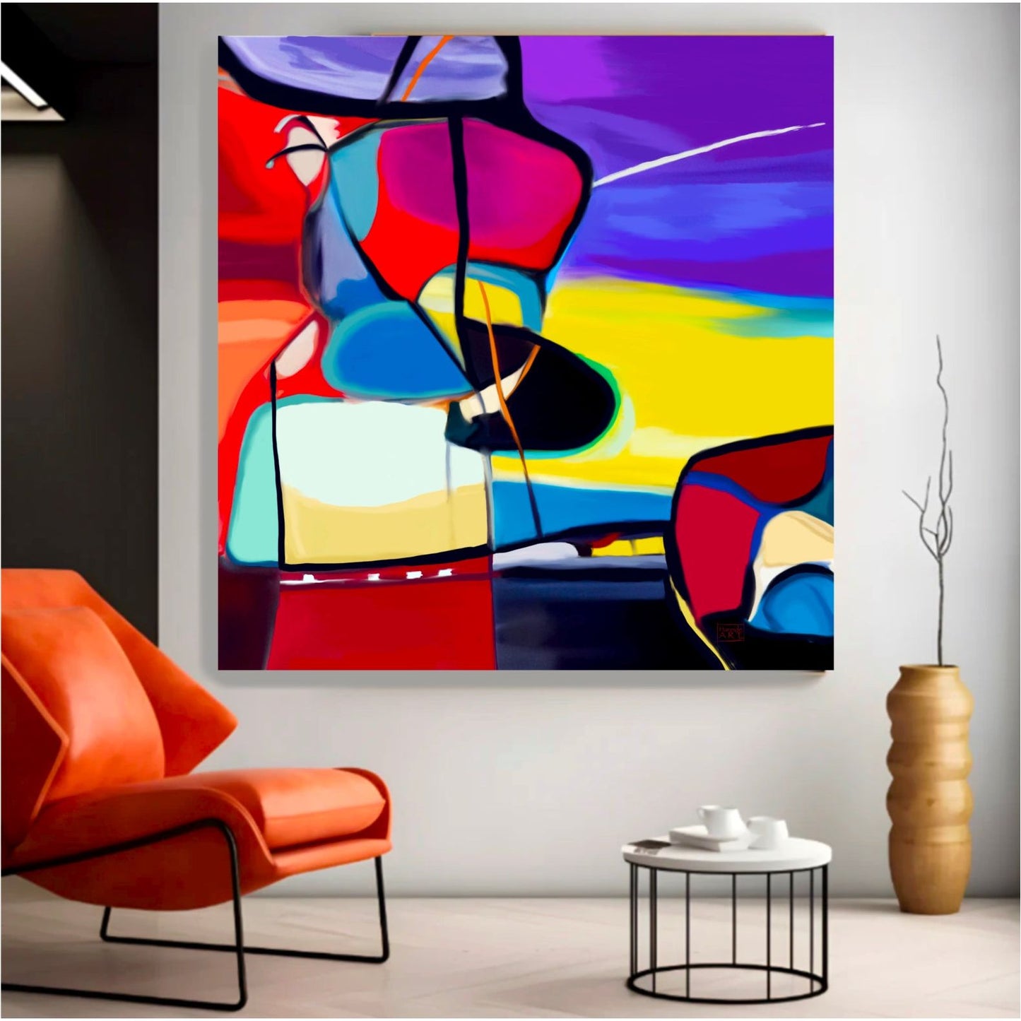 Harmony in Boundaries - stor canvas bilde på vegg