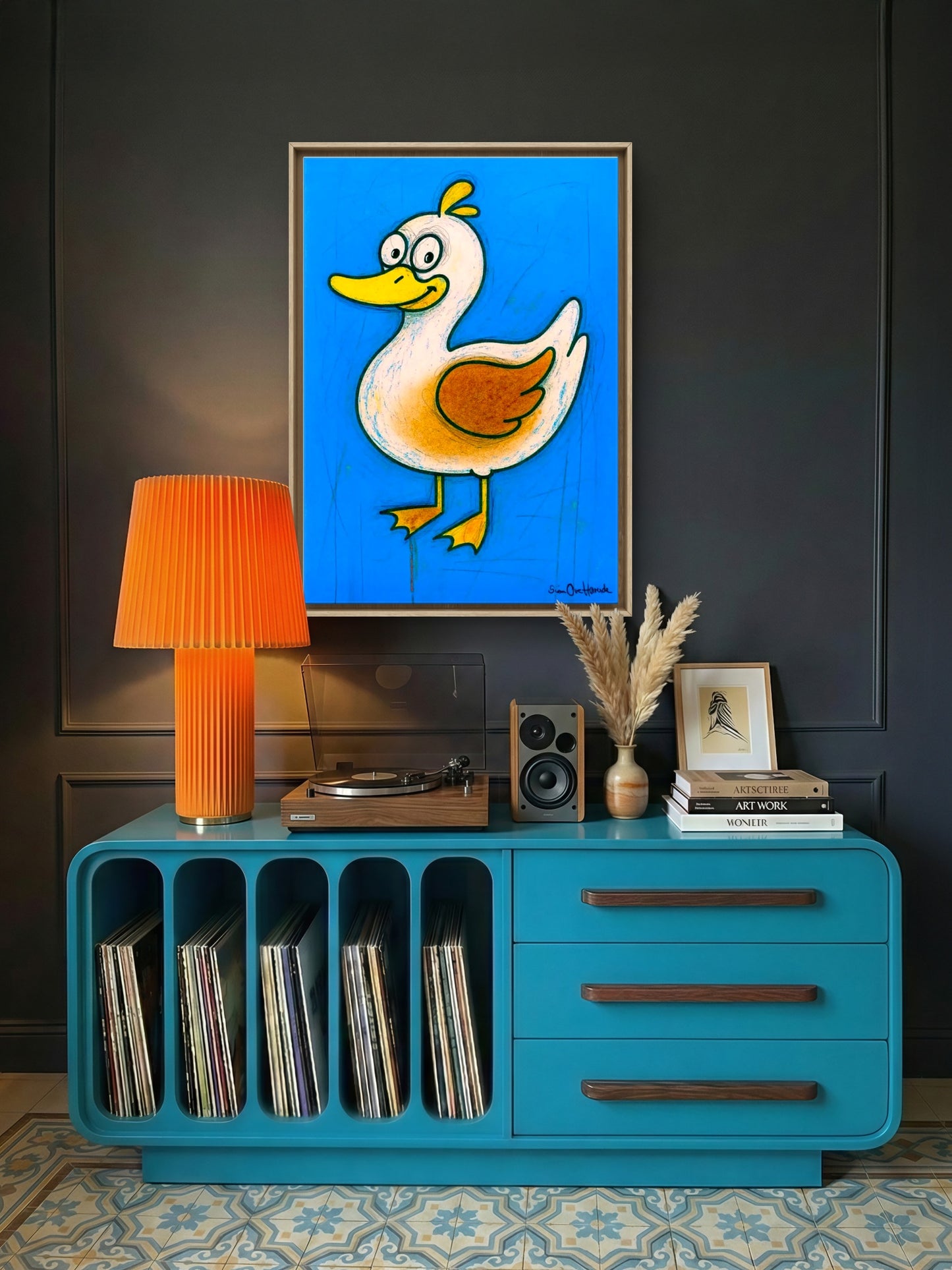 The happy Duck kunstprint -1