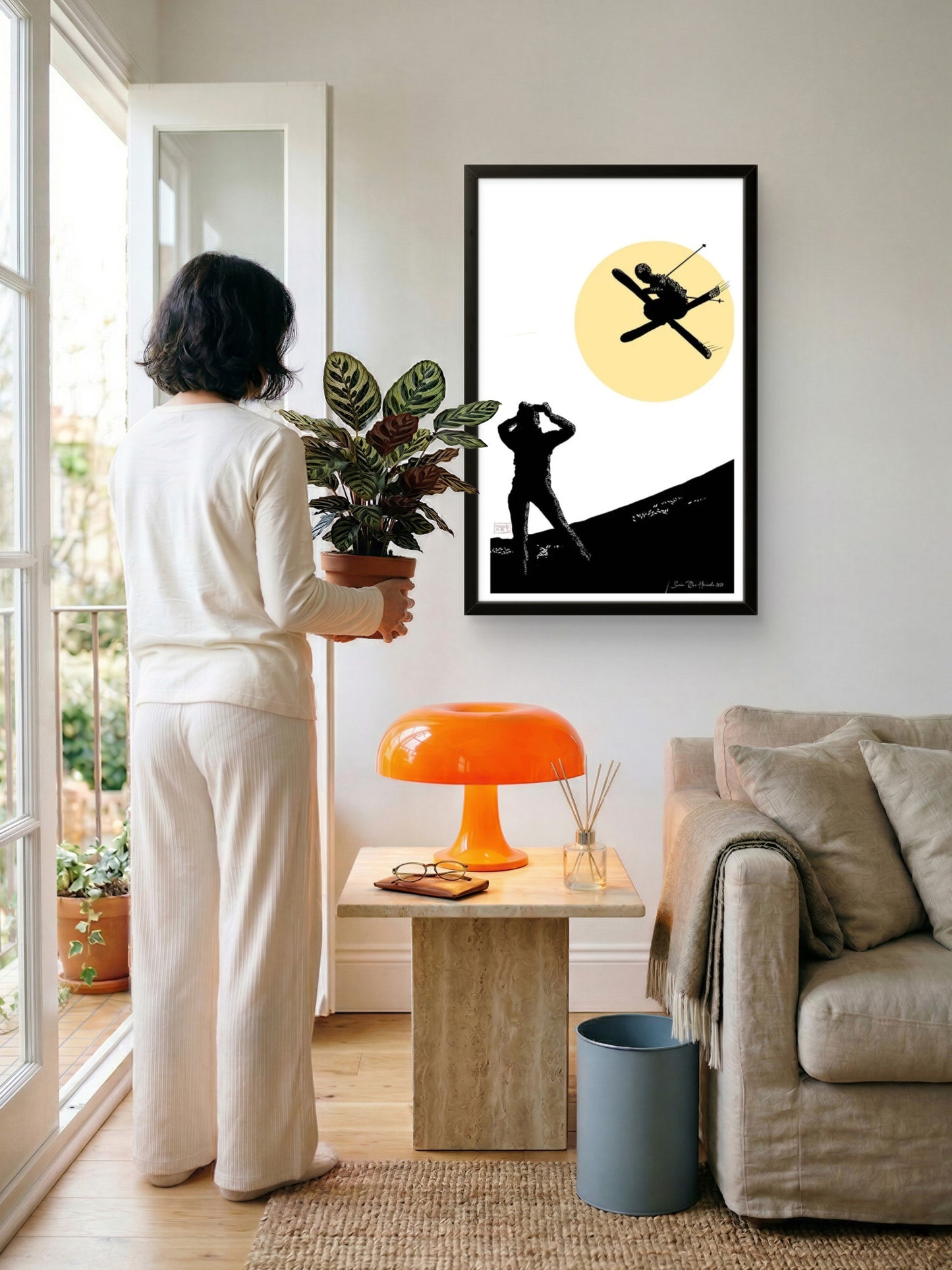 The Photographer uten ramme – dynamisk ekstremsport og friluftsliv motiv i pop art stil, HareideART