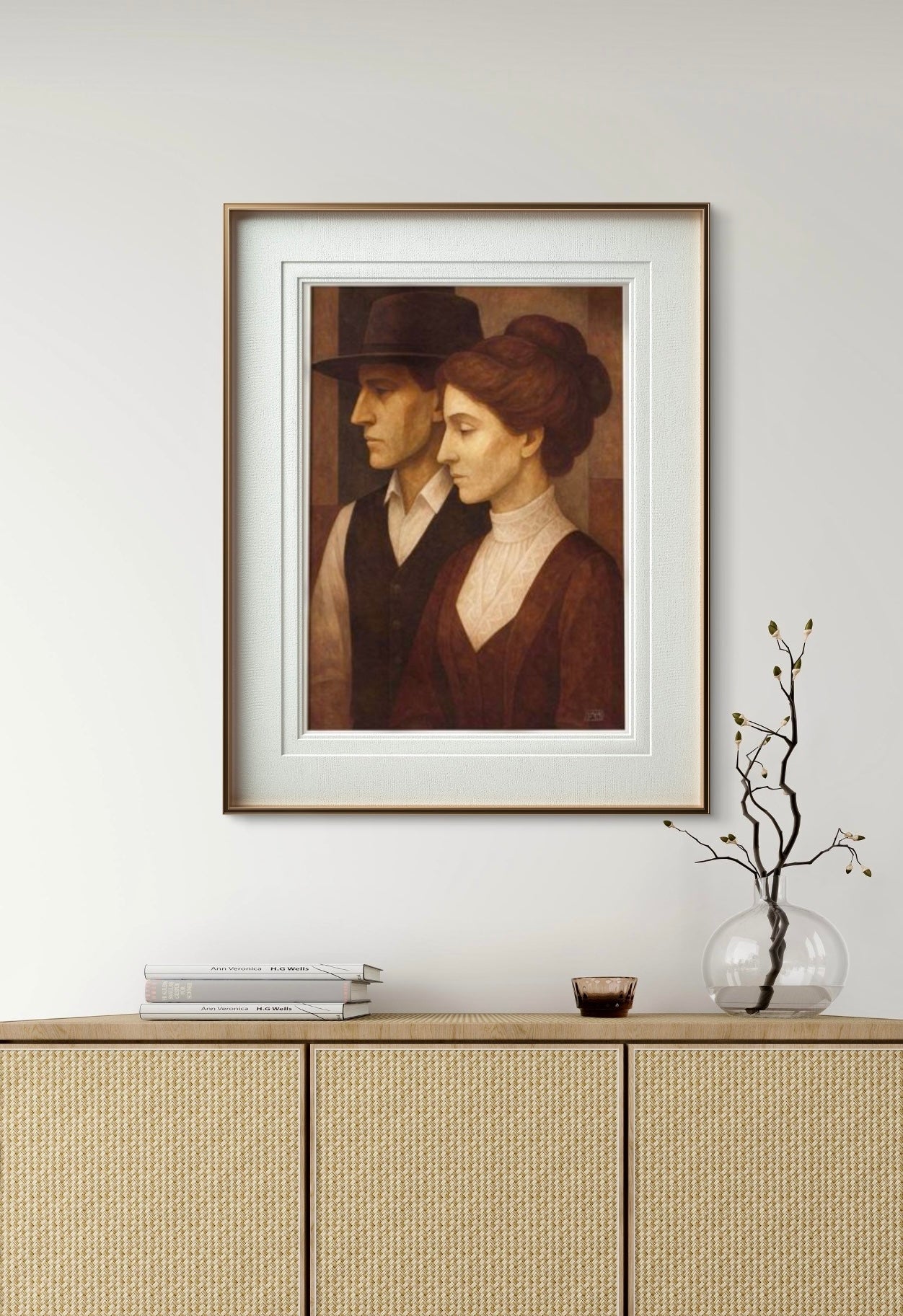 Vintage portrett – signert giclée-trykk