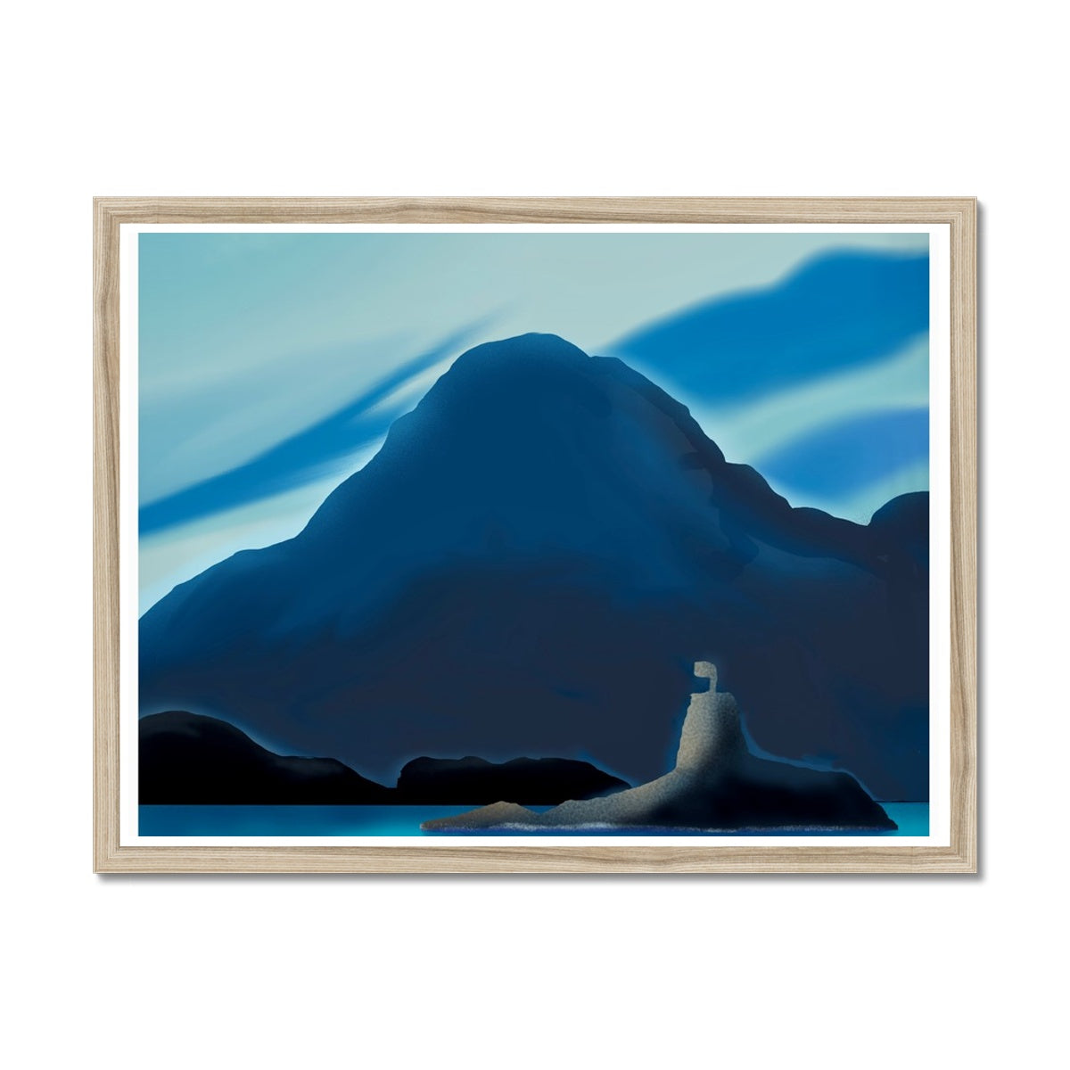 The blue landscape III Framed Print