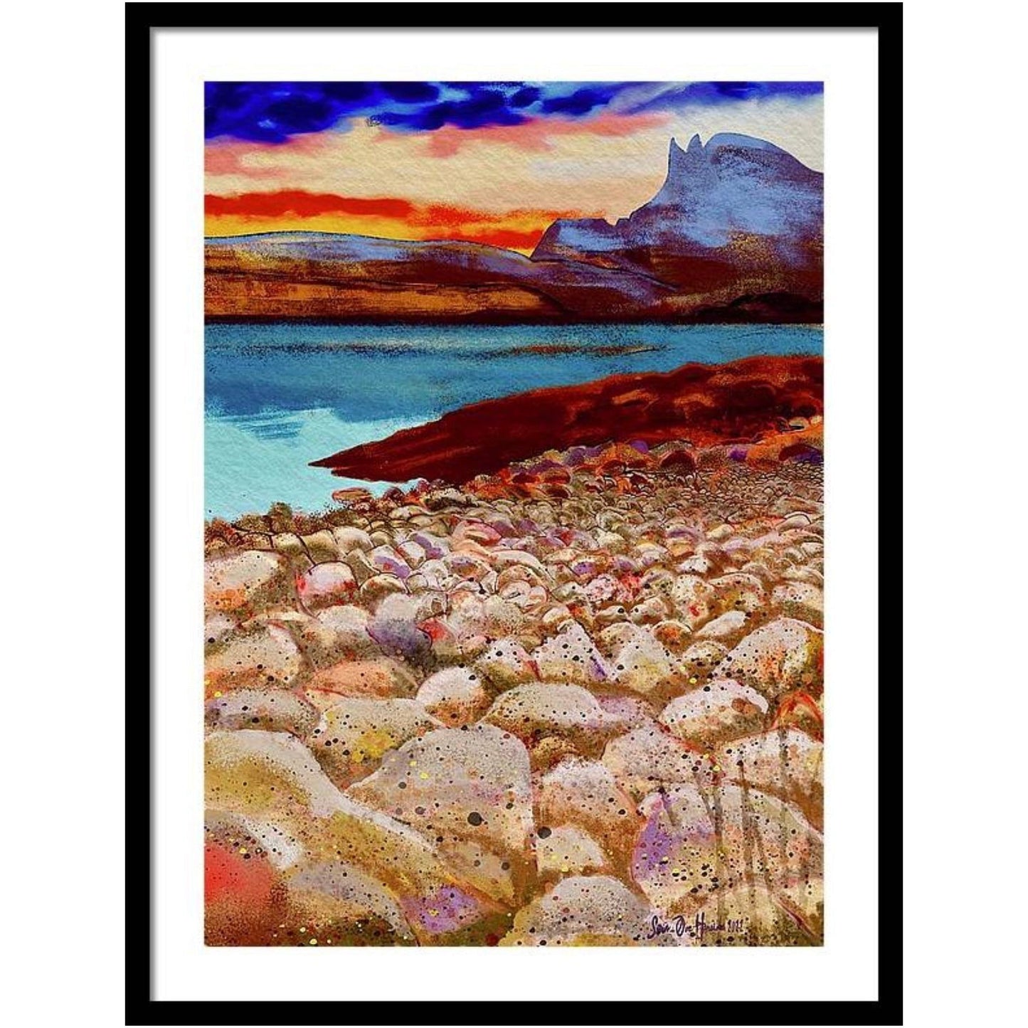  landskap av Revtind og Ofoten-regionen – majestetisk fjell i dramatisk nordnorsk naturscene, giclee-trykk av HareideART