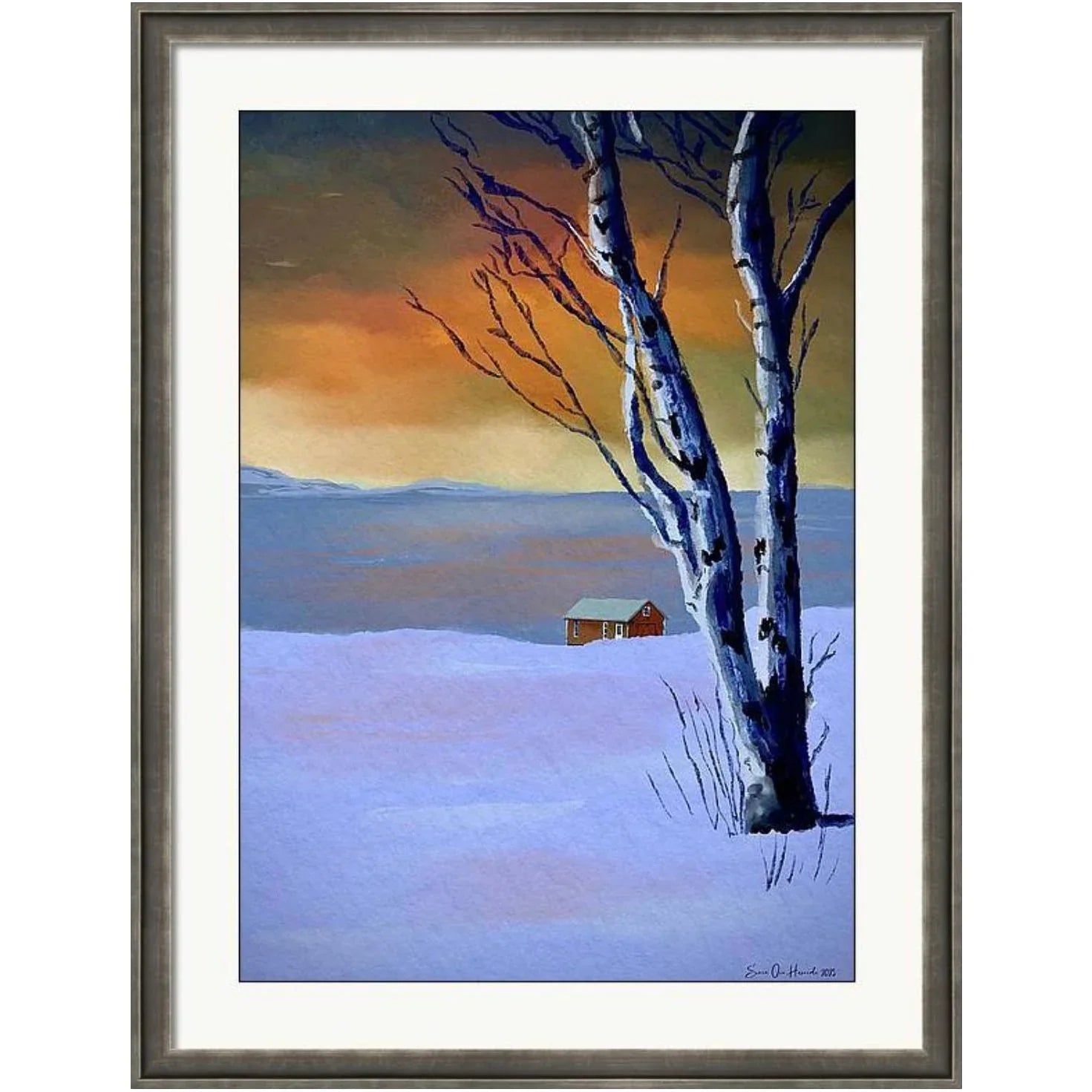 Vårsola har vist seg – lyst og gledelig vårmotiv med solglimt og nordnorsk naturoppvakning, kunstprint av HareideART